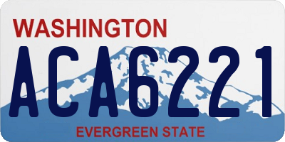 WA license plate ACA6221
