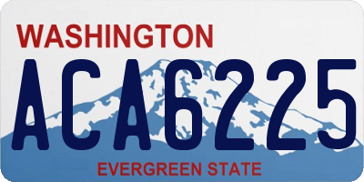 WA license plate ACA6225