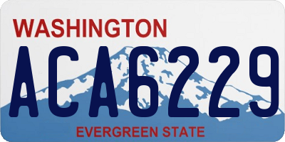WA license plate ACA6229