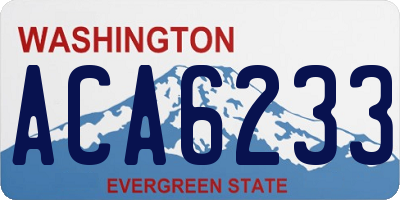 WA license plate ACA6233