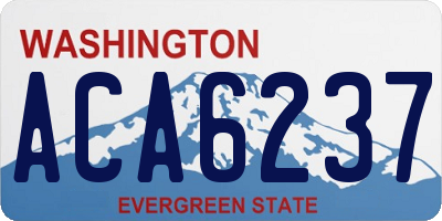 WA license plate ACA6237