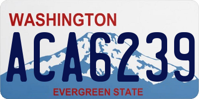 WA license plate ACA6239