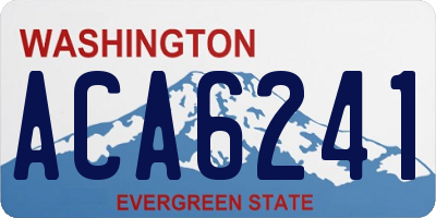 WA license plate ACA6241