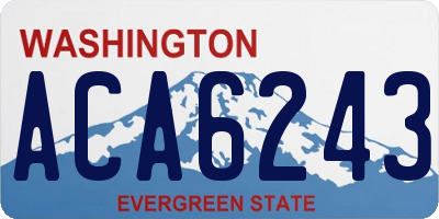 WA license plate ACA6243