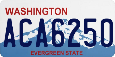 WA license plate ACA6250