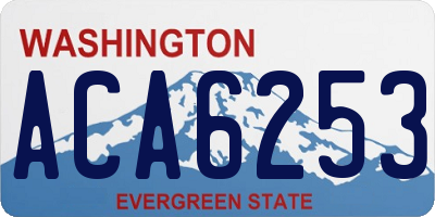 WA license plate ACA6253