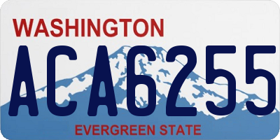 WA license plate ACA6255