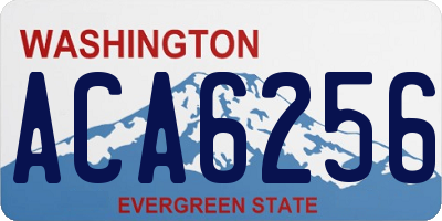 WA license plate ACA6256