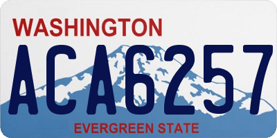 WA license plate ACA6257