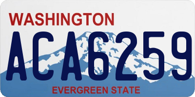 WA license plate ACA6259