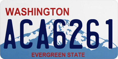 WA license plate ACA6261