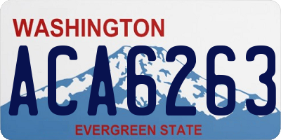 WA license plate ACA6263
