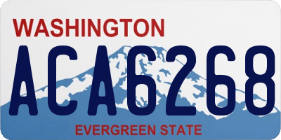 WA license plate ACA6268
