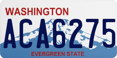 WA license plate ACA6275