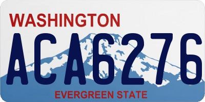 WA license plate ACA6276