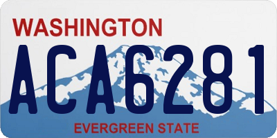 WA license plate ACA6281
