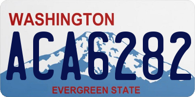 WA license plate ACA6282