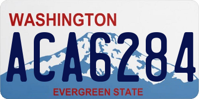 WA license plate ACA6284