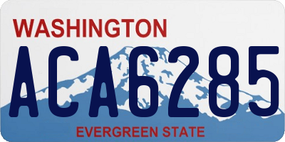 WA license plate ACA6285