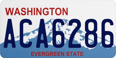 WA license plate ACA6286