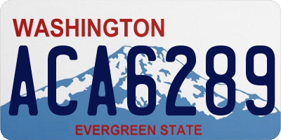 WA license plate ACA6289