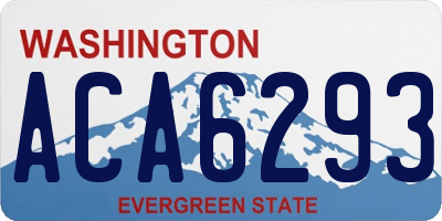 WA license plate ACA6293