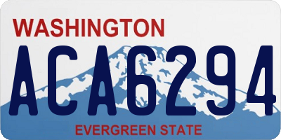 WA license plate ACA6294