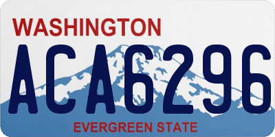 WA license plate ACA6296
