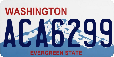 WA license plate ACA6299