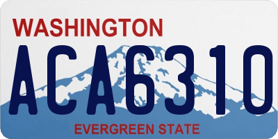 WA license plate ACA6310