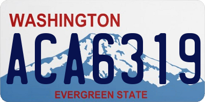 WA license plate ACA6319