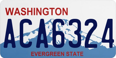 WA license plate ACA6324