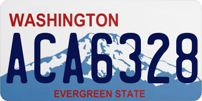 WA license plate ACA6328