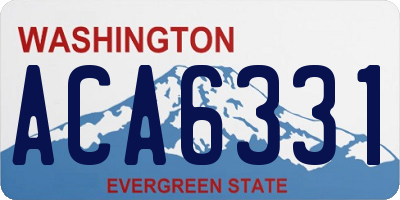 WA license plate ACA6331