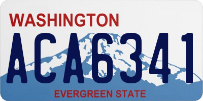WA license plate ACA6341