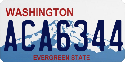 WA license plate ACA6344