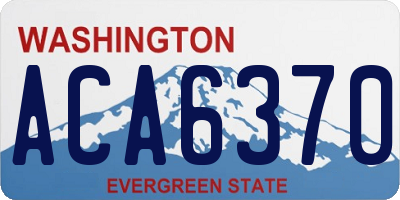 WA license plate ACA6370