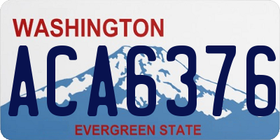 WA license plate ACA6376