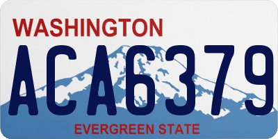 WA license plate ACA6379