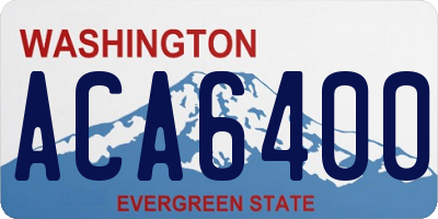 WA license plate ACA6400