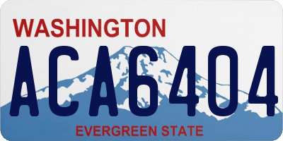 WA license plate ACA6404