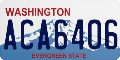 WA license plate ACA6406
