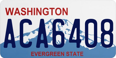 WA license plate ACA6408