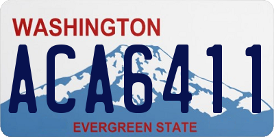 WA license plate ACA6411