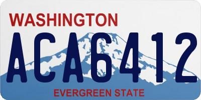 WA license plate ACA6412