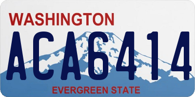 WA license plate ACA6414