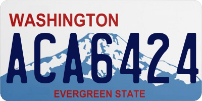 WA license plate ACA6424