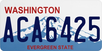 WA license plate ACA6425