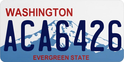 WA license plate ACA6426