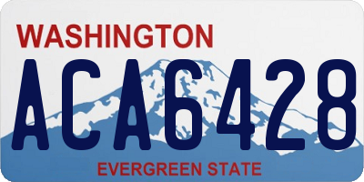 WA license plate ACA6428